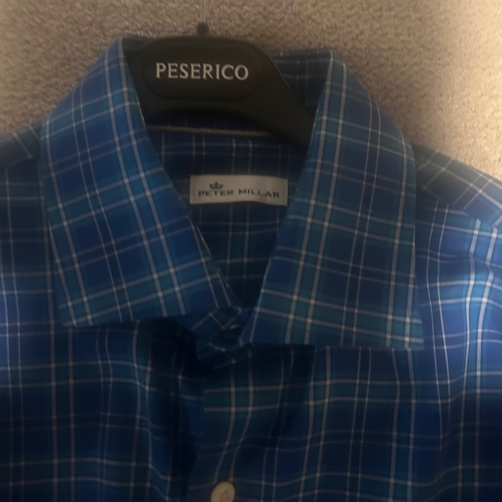 Peter Millar Button Down. Blue & Teal. - image 2